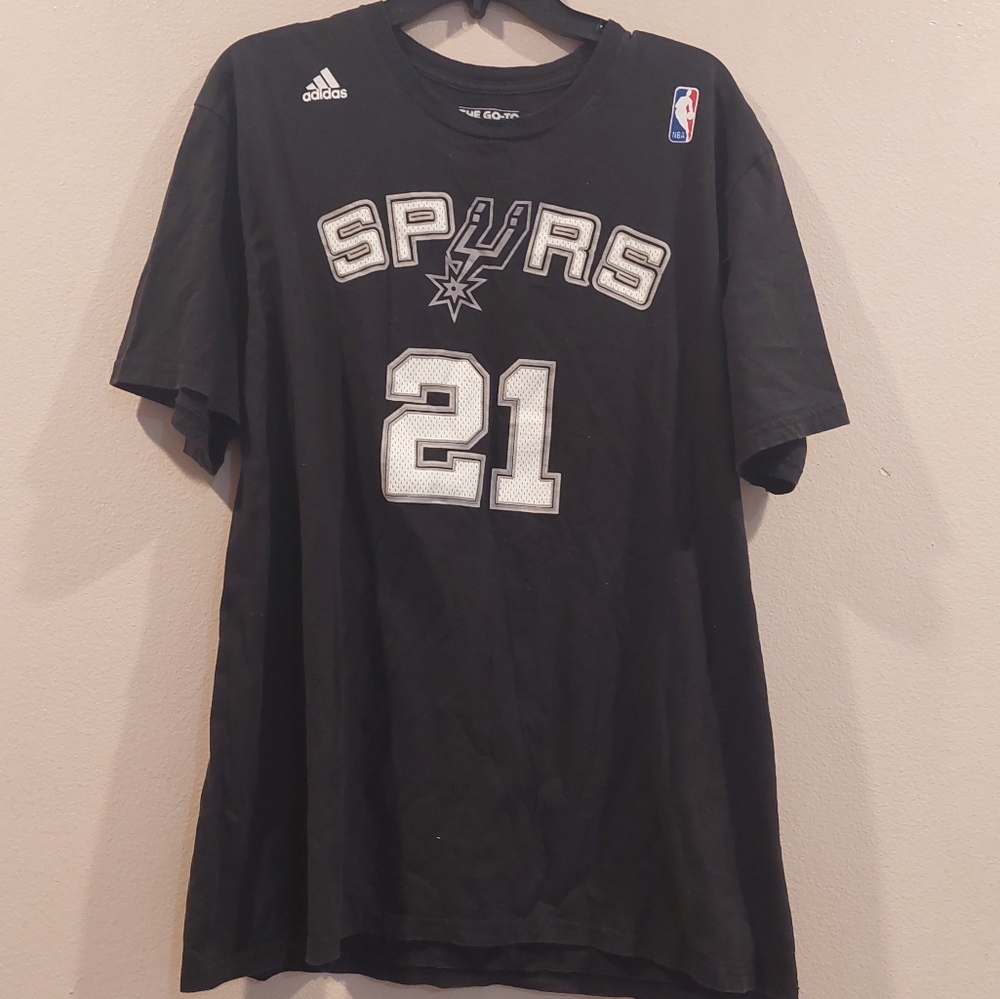 adidas Black Spurs Short Sleeve Tee